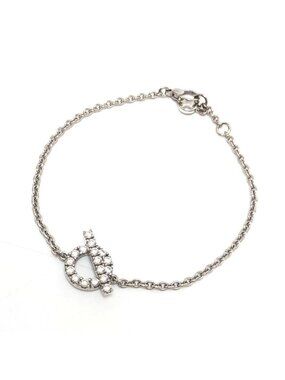 Hermes Bracelet Finesse 18k White Gold Silver